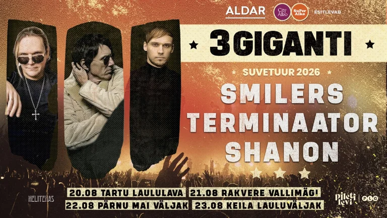 3 Giganti Rakveres 21. augustil: piletid 35 eurost