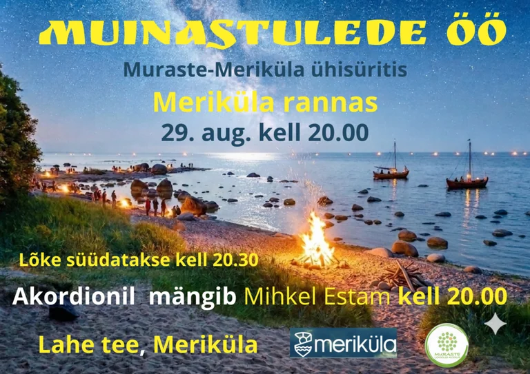 Muinastulede öö Meriküla rannas: tasuta akordion ja lõke 29. augustil